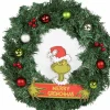 * Kerstkransen>De Grinch Kerstdeurkrans, Kerstversiering 45X45 Cm