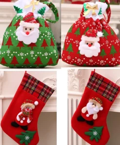 Merkloos Kerstsokken>Deardeer® Kerst Hangende Ornamenten Geschenkzakken Snoepzakjes - Kerstboomhanger, Kerstdecoratie Voor Kerstfeest