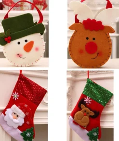 Merkloos Kerstsokken>Deardeer® Kerst Hangende Ornamenten Geschenkzakken Snoepzakjes - Kerstboomhanger, Kerstdecoratie Voor Kerstfeest