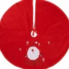 Merkloos Decopatent® Kerstboomkleed Rood Met Kerstman - Kerstboomrok Voor Kerstboom - Kerstboom Kleed Rond O 90 Cm. Sale