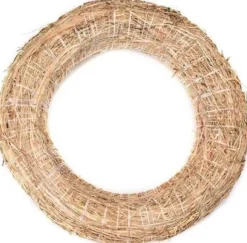 Merkloos Kerstkransen>Decoratie Krans Van Stro 30 Cm - Diy Kransen Maken - Kerst Deurkrans - Herfststukje Maken