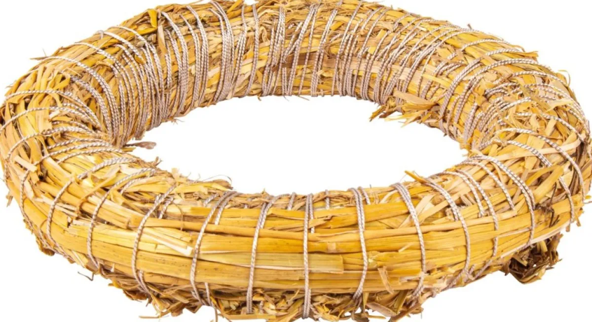 Rayher hobby materialen Kerstkransen>Decoratie Krans Van Stro/Strokrans 25 X 6 Cm - Diy Kransen - Kerst Deurkrans