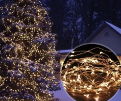 Improducts Decoratie Led Verlichting 10 Meter Zilverdraad Ip65 Waterbestendig Warm Wit. Clearance