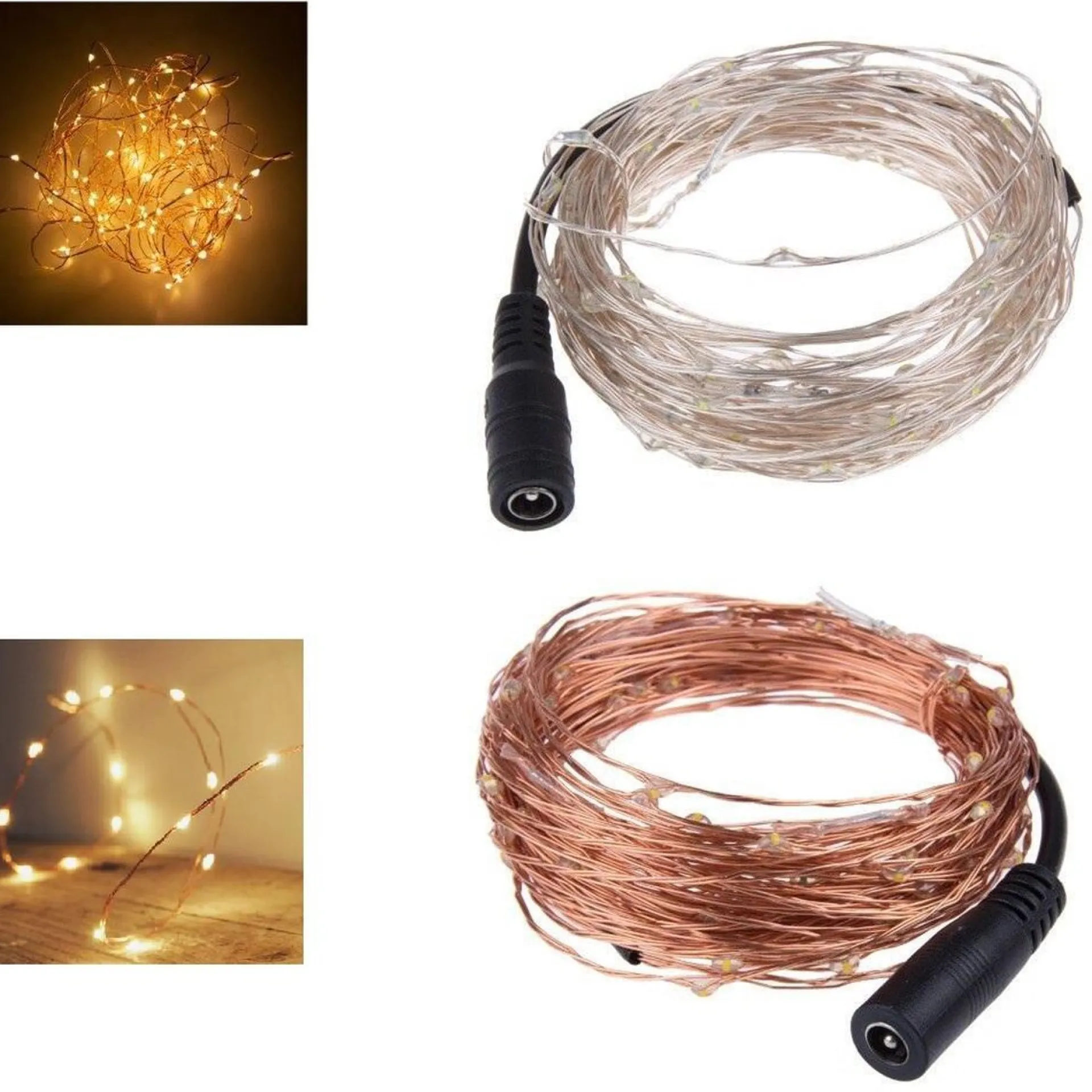 Improducts Decoratie Led Verlichting 10 Meter Zilverdraad Ip65 Waterbestendig Warm Wit. Clearance