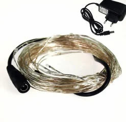 Improducts Decoratie Led Verlichting 10 Meter Zilverdraad Ip65 Waterbestendig Warm Wit. Clearance