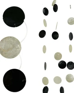 Merkloos Guirlandes>Decoratieve Schelpen Guirlande, Zwart / Wit, Ca. 164 Cm Lang.