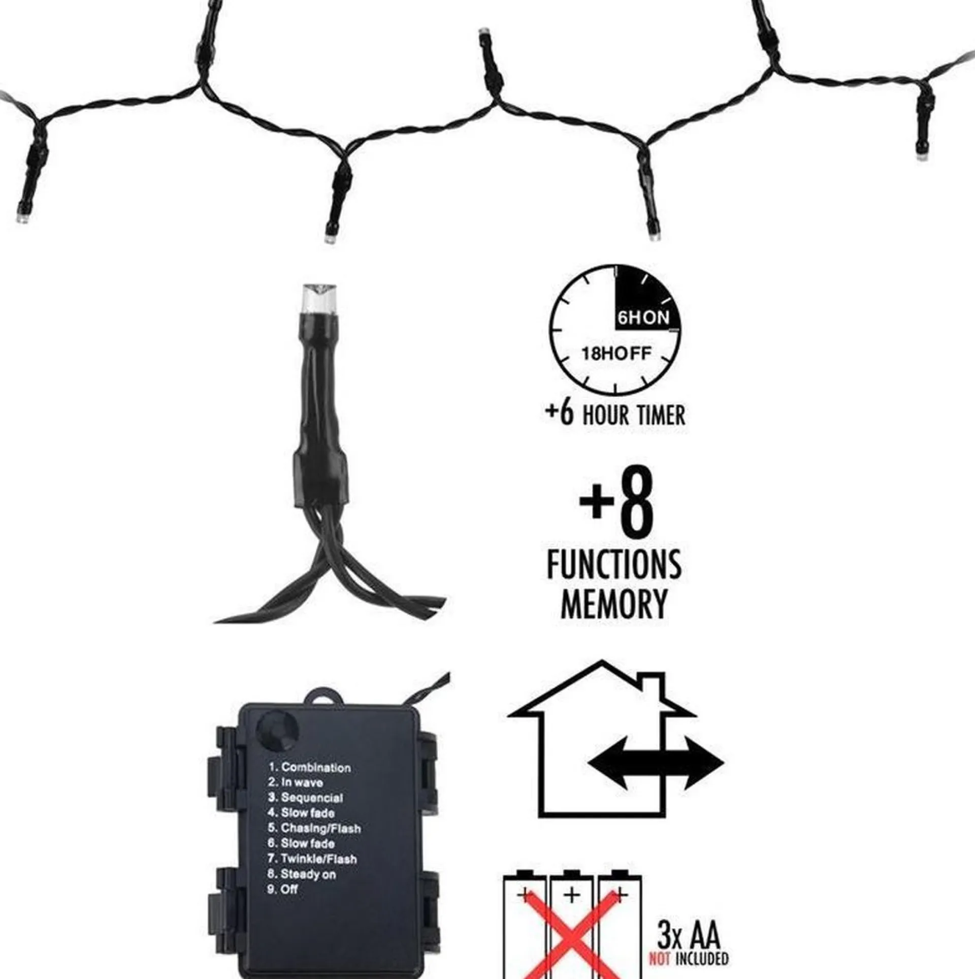 Merkloos Decorativelighting Led Verlichting - 192 Led - Warm Wit 1450 Cm Flash Sale