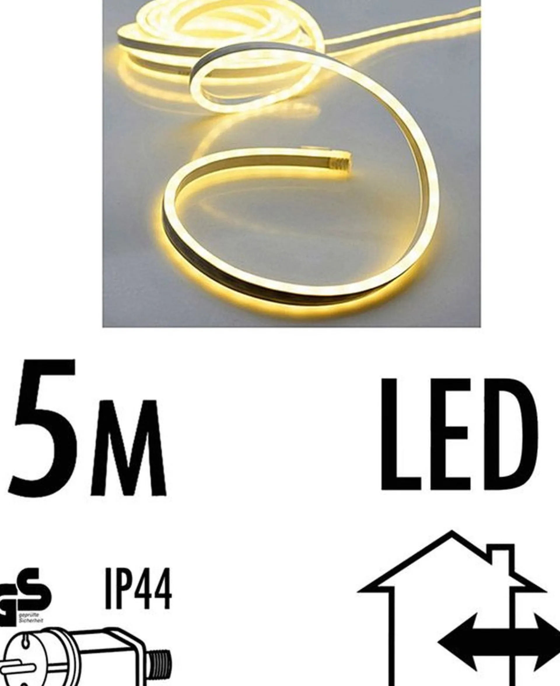 DecorativeLIghting Lichtslang 5 Meter - 600 Smd-Led - Warm Wit Online