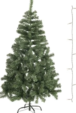 Decoris - Mini Kunst Kerstboom 60Cm Met Helder Witte Verlichting Lampjes Outlet