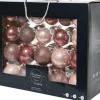 Decoris Kerstboomversieringen> Kerstballen - 42 St - Glas Tinten Mix - 5-6-7 Cm