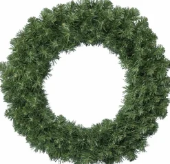 Decoris Kerstkransen></noscript> Kerstkrans - Groen - D60 Cm - 200 Takken - Incl. Verlichting Gekleurd