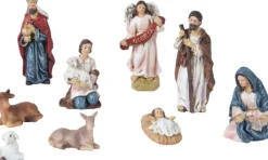Decoris Kerststallen> Kerststal Beelden/Kerstbeelden - 11X St -Tot 9,5 Cm -Polyresin