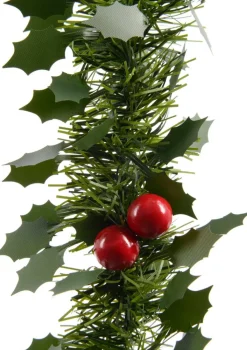 Decoris Guirlandes> Lametta Guirlande Bessen En Blaadjes Groen Dia10.00-L270.00Cm