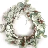 Decostar Kerstkransen> Kerstkrans Karitta 30 Cm Groen/Wit