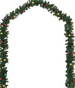 Decoways Guirlandes> - Kerstslingers 4 Stuks Met Kerstballen 270 Cm Pvc Groen