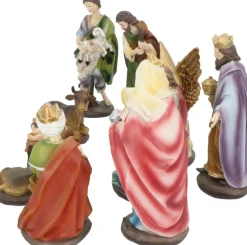 Merkloos Kerststallen></noscript>10-Delige Kerst Kribbe Figuren / Kerststal Set Polystone - 8 Tot 20 Cm