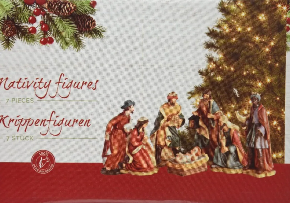 Decoris Kerststallen>7-Delige Kerststal Figuren Beeldjes 7 Cm - Kerstbeeldjes