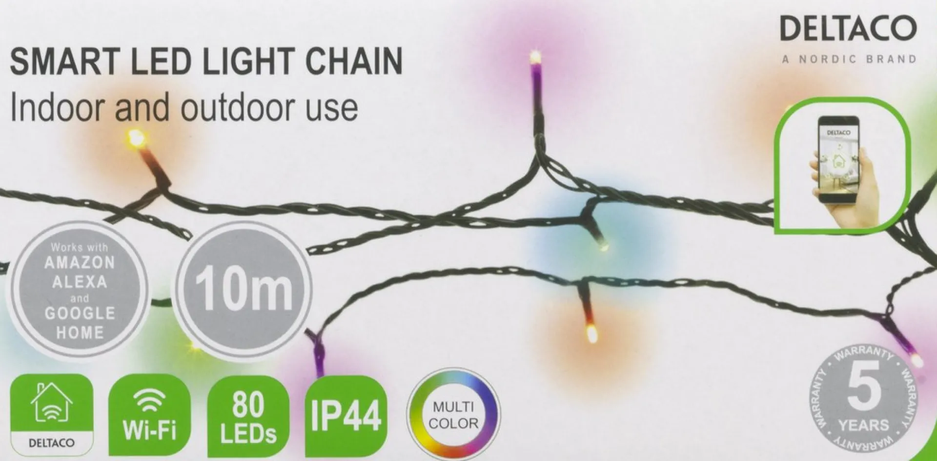 Deltaco - Wifi Lichtsnoer - Voor Binnen En Buiten - 10 Meter - Meerkleurig Shop