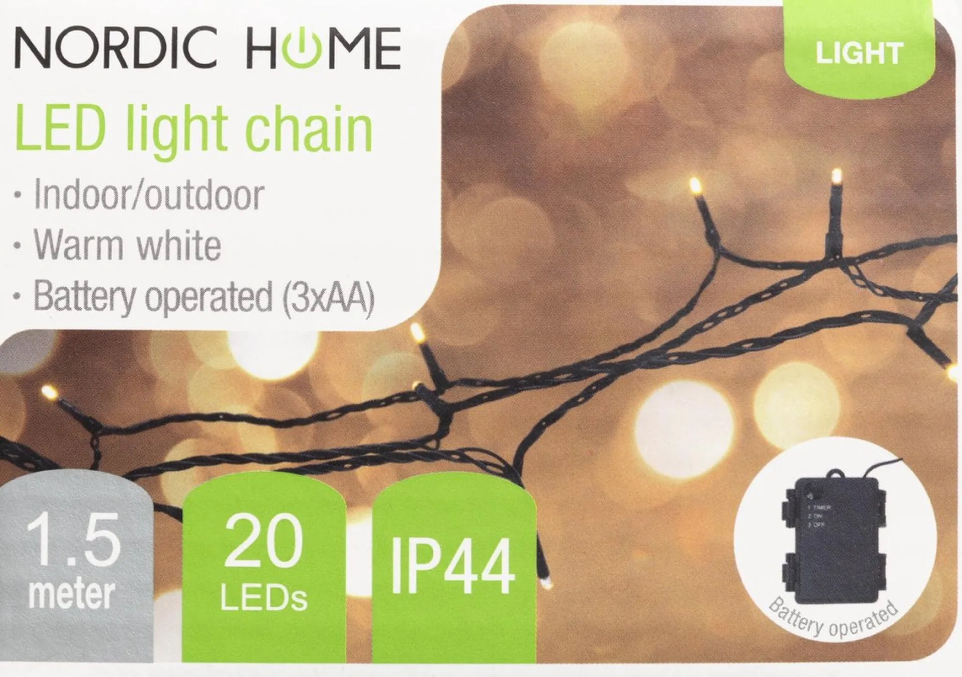 Deltaco Lgt-101 Led-Lichtlus Met Timerfunctie - Voor Binnen En Buiten - 1.5 Meter - Warm Wit Cheap