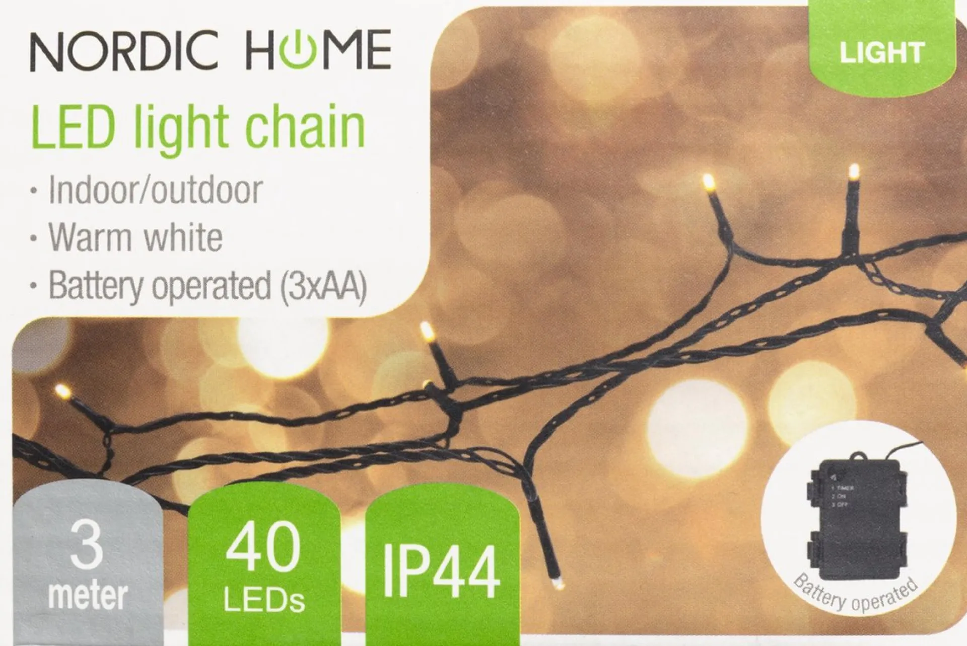 Deltaco Lgt-105 Led-Lichtlus Met Timerfunctie - Voor Binnen En Buiten - 3 Meter Hot