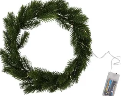 AYD Home Kerstkransen>Dennekrans Met Led Licht Sneeuw - Dennekrans Led - Dennekrans - Led Licht - Led - Kerstboom - Kerstkrans - Krans - Kersttakken - Takken - Kerst
