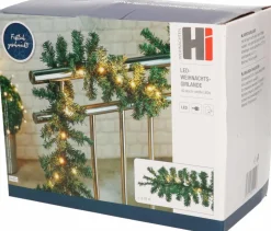 Hi Guirlandes>Dennenslingers / Dennen Guirlandes Groen Met Verlichting 270 X 20 Cm - Kerstslingers / Dennen Slingers