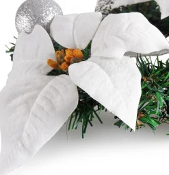 deuba Kerstkransen> Kerstkrans Duurzaam Witte Kerstster Binnen Buiten Deurkrans Decoratie