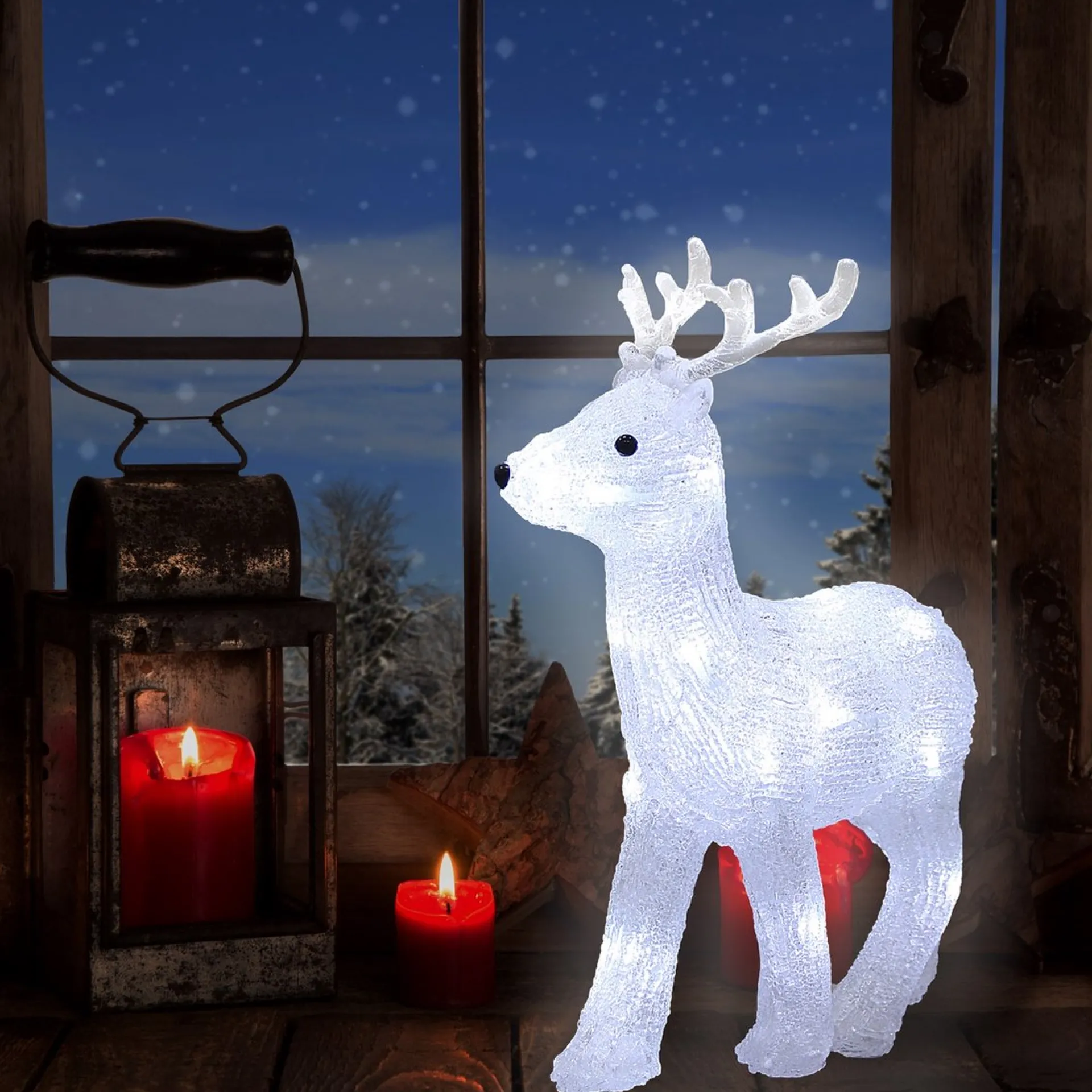 deuba Led Kerstfiguur Hert - Indoor Outdoor - Wit Best Sale