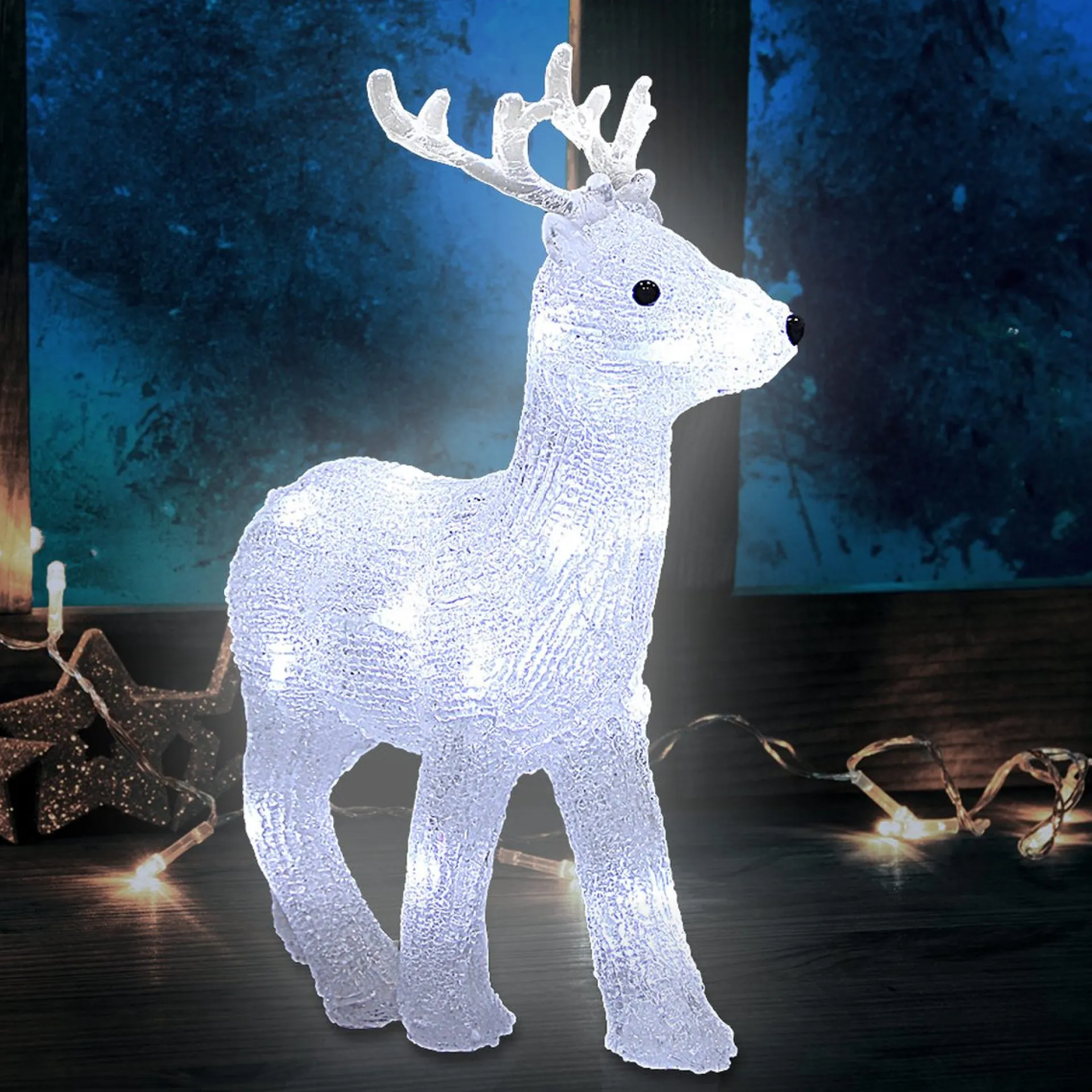 deuba Led Kerstfiguur Hert - Indoor Outdoor - Wit Best Sale