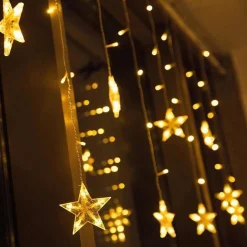 Dolami Sterrengordijn Kerstverlichting - 2,6 Meter 8 Lichteffecten - Voor Binnen En Buiten New