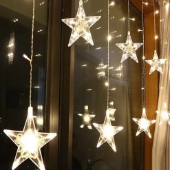 Dolami Sterrengordijn Kerstverlichting - 2,6 Meter 8 Lichteffecten - Voor Binnen En Buiten New