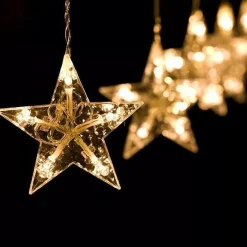 Dolami Sterrengordijn Kerstverlichting - 2,6 Meter 8 Lichteffecten - Voor Binnen En Buiten New