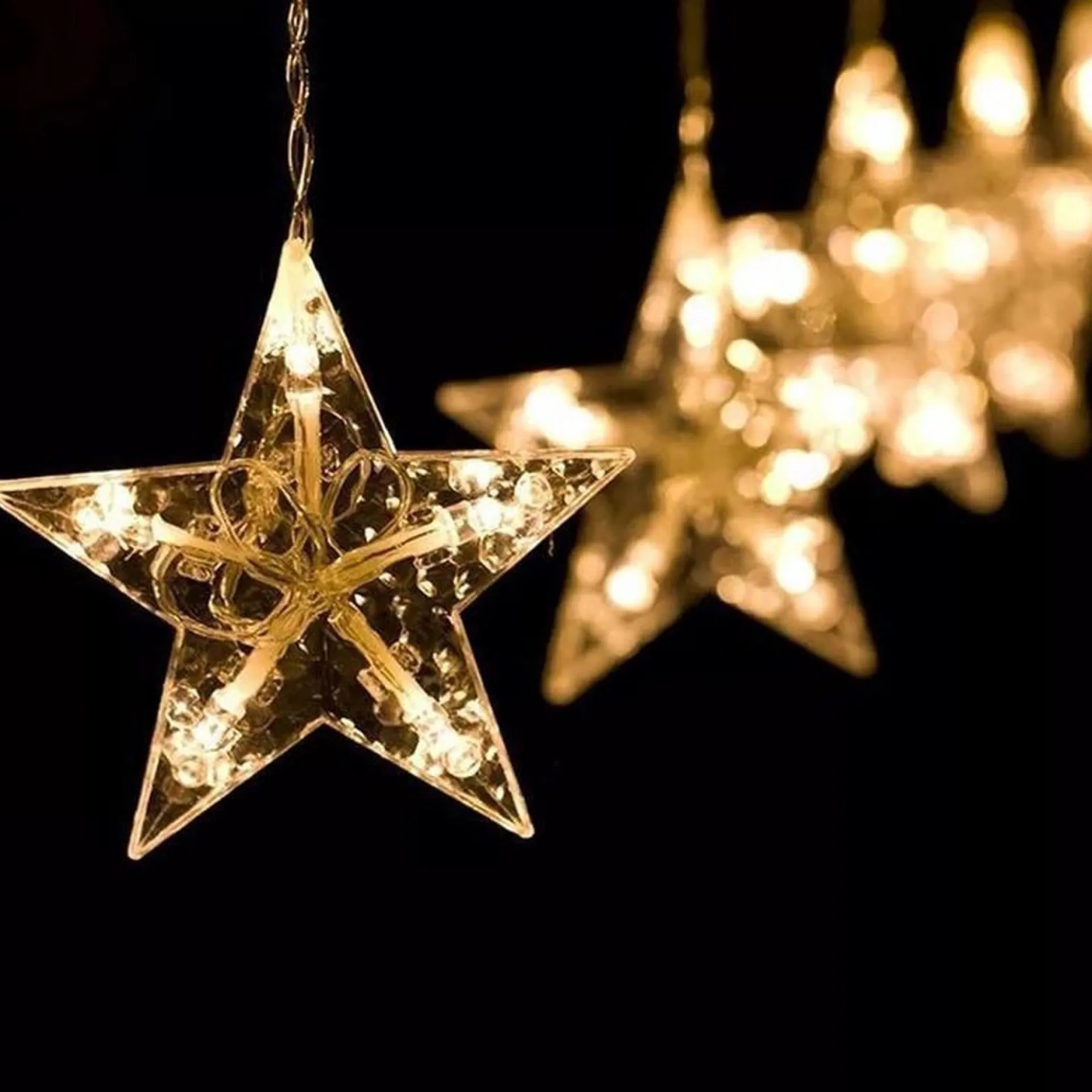 Dolami Sterrengordijn Kerstverlichting - 2,6 Meter 8 Lichteffecten - Voor Binnen En Buiten New