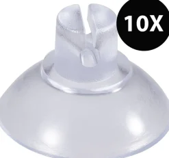 Dolami Kersthanger> Zuignapjes - 10 Stuks - Voor Ophangen Kerstverlichting, Lichtgordijn, Sterrengordijn, Sneeuwvlokgordijn, Sfeerverlichting En Kerstversiering - Handiger Dan Zuignap Met Haak - Voor Gladde Ondergrond