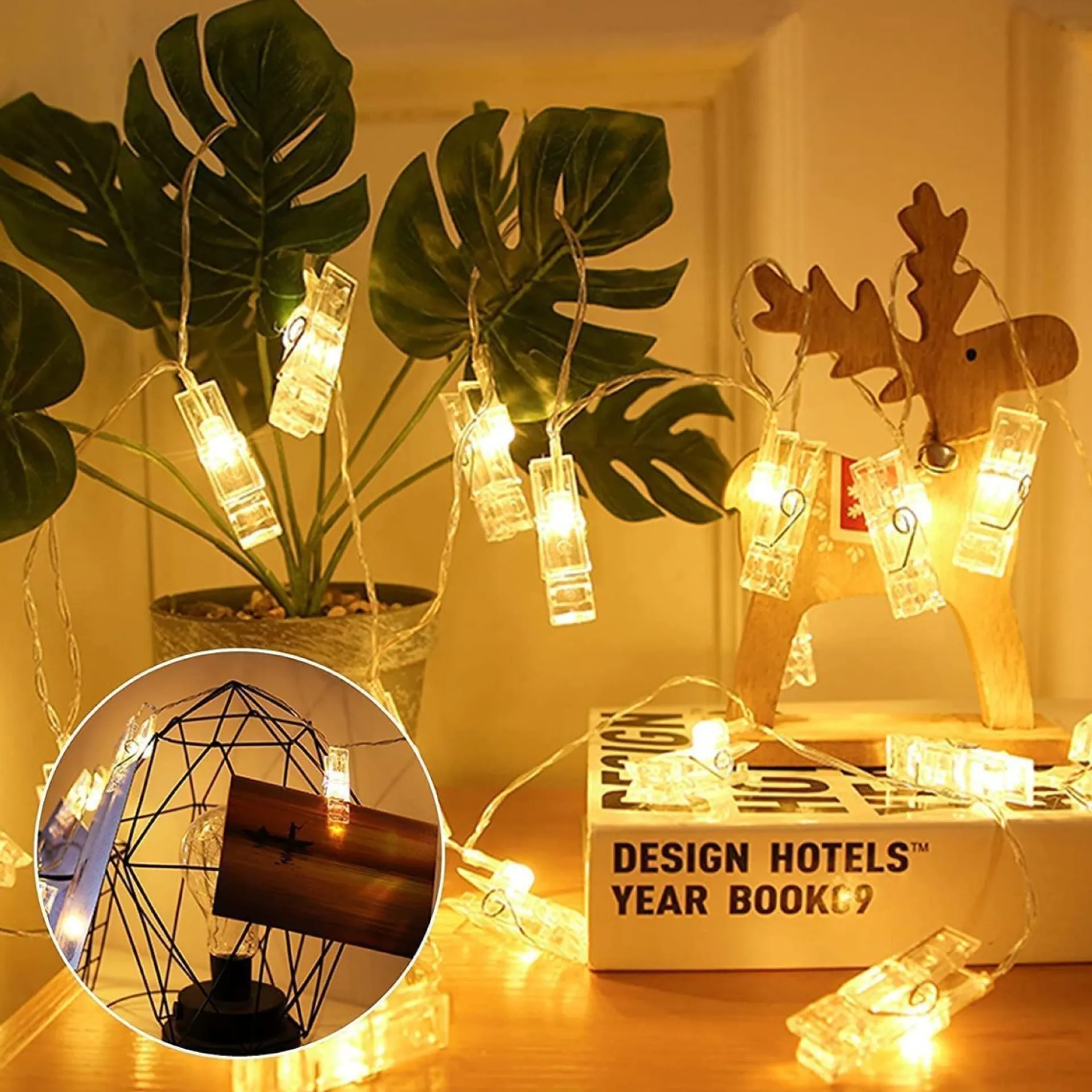 DOWO® - Soothe Lichtsnoer Binnen En Buiten - Fotoslingers - Lampjes Slinger - Lichtslinger - 6 Meter Led - 40 Lampen - Usb Opladen – Sfeerverlichting – Waterdicht Store