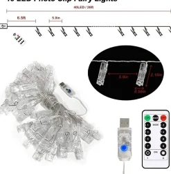 DOWO® - Soothe Lichtsnoer Binnen En Buiten - Lampjes Slinger - Fotoslingers - Lichtslinger - 6 Meter Led - 40 Lampen - Batterij – Sfeerverlichting – Waterdicht Discount