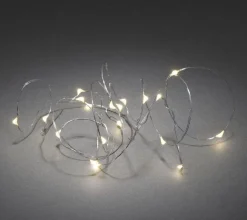 Merkloos Draad Verlichting - Zomerverlichting - Kerstverlichting - 80 Leds - Op Batterij - Zilverdraad - Lichtslang - 105Cm - Lichtsnoer - Indoor - Sfeerverlichting - Sale