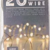 Merkloos Draadverlichting - Zilver- 20 Led - Warm Wit - 220 Cm - Kleine Batterij Houder Store