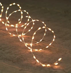 Anna's Collection Draadverlichting Lichtsnoer Met 132 Lampjes Warm Wit Op Batterij 200 Cm - Lichtdraden/Lichtsnoeren - Kerstverlichting New