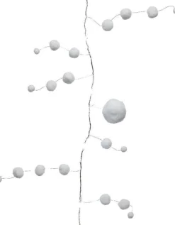 Lumineo Draadverlichting Zilverdraad Met 20 Sneeuwballen Lampjes 190 Cm - Wit Licht - Kerstdecoratie/Kerstversiering - Kerstverlichting Micro Lichtsnoer Sneeuwbal Shop