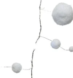 Lumineo Draadverlichting Zilverdraad Met 20 Sneeuwballen Lampjes 190 Cm - Wit Licht - Kerstdecoratie/Kerstversiering - Kerstverlichting Micro Lichtsnoer Sneeuwbal Shop