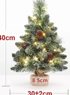 Edelspar Mini Kerstboom Met Led Verlichting En Sneeuw - Kunstkerstboom Met Verlichting En Decoratie - Kunstboom - Kerststukje Discount