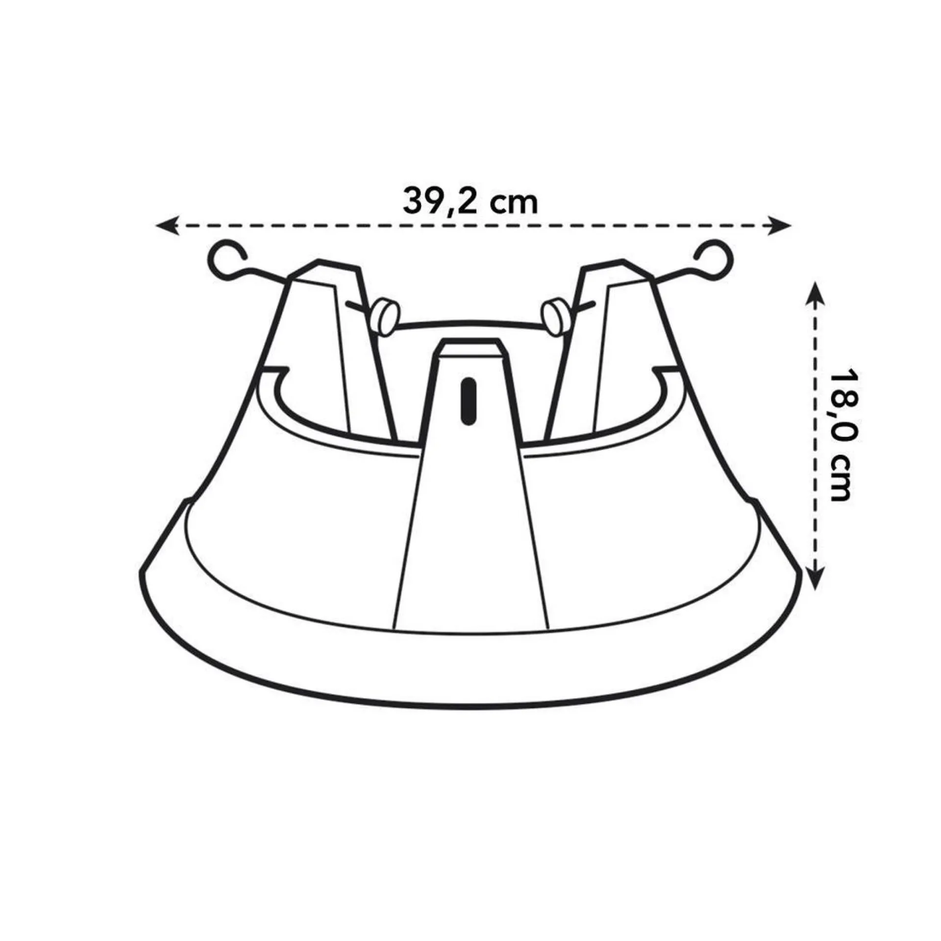Elho Nordman 39 - Kerstboomstandaard Voor Binnen - O 39.2 X H 18.0 Cm - Zwart/Antraciet New