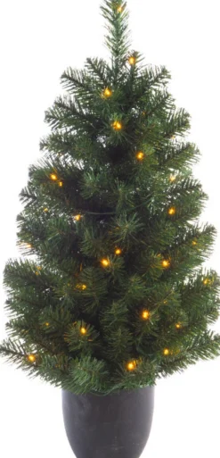 Everlands Kerstboom-Kerstkrans-Dennenslinger Set - Met Licht Best Sale
