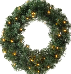 Everlands Kerstboom-Kerstkrans-Dennenslinger Set - Met Licht Best Sale