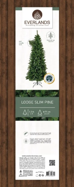 Everlands Kunst Kerstboom/Kunstboom - Groen - 120 Cm - Slank Cheap