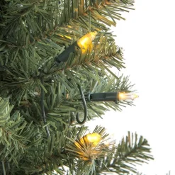 Merkloos Everlands Mini Kunstkerstboom - 90 Cm - Met Jute Zak En Verlichting New