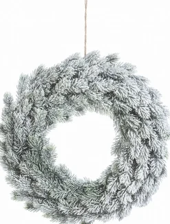 Naturn Christmas Kerstkransen>Extra Grote Kerstkrans Sneeuw O 48 Cm Van | Krans Landelijk Rond | Kerstcadeau | Kerstdecoratie Deurkrans | Krans Voor De Kerst | Kerstversiering Kransen | Wit