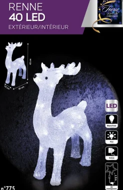 Feeric lights u0026 Christmas Feeric Christmas Rendier Met Licht - 45,5 Cm -40 Led Lampjes- Verlichte Figuren Clearance