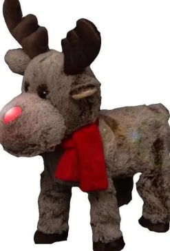 Fééric Lights and Christmas® Kerststukjes>Feeric Lights & Christmas - Rendier - Lichtgevend - Bewegend - Muzikaal - 40 X 22.5 X 29 Cm